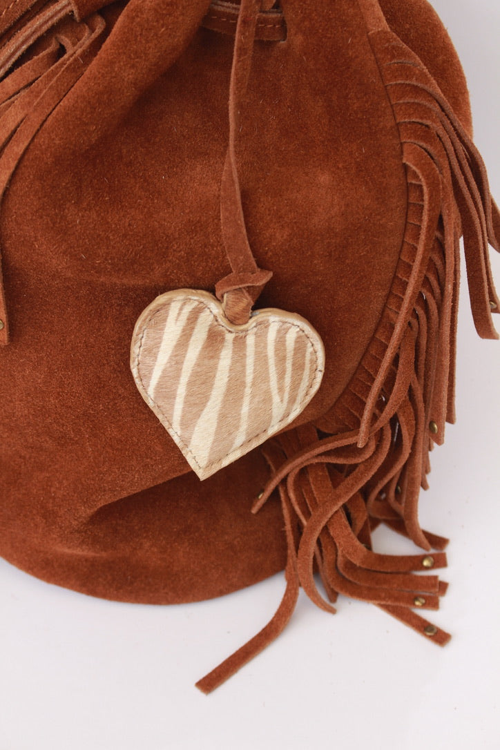 Zebra Heart Charm